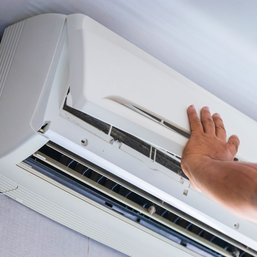 Inspecting mini-split air conditioning unit